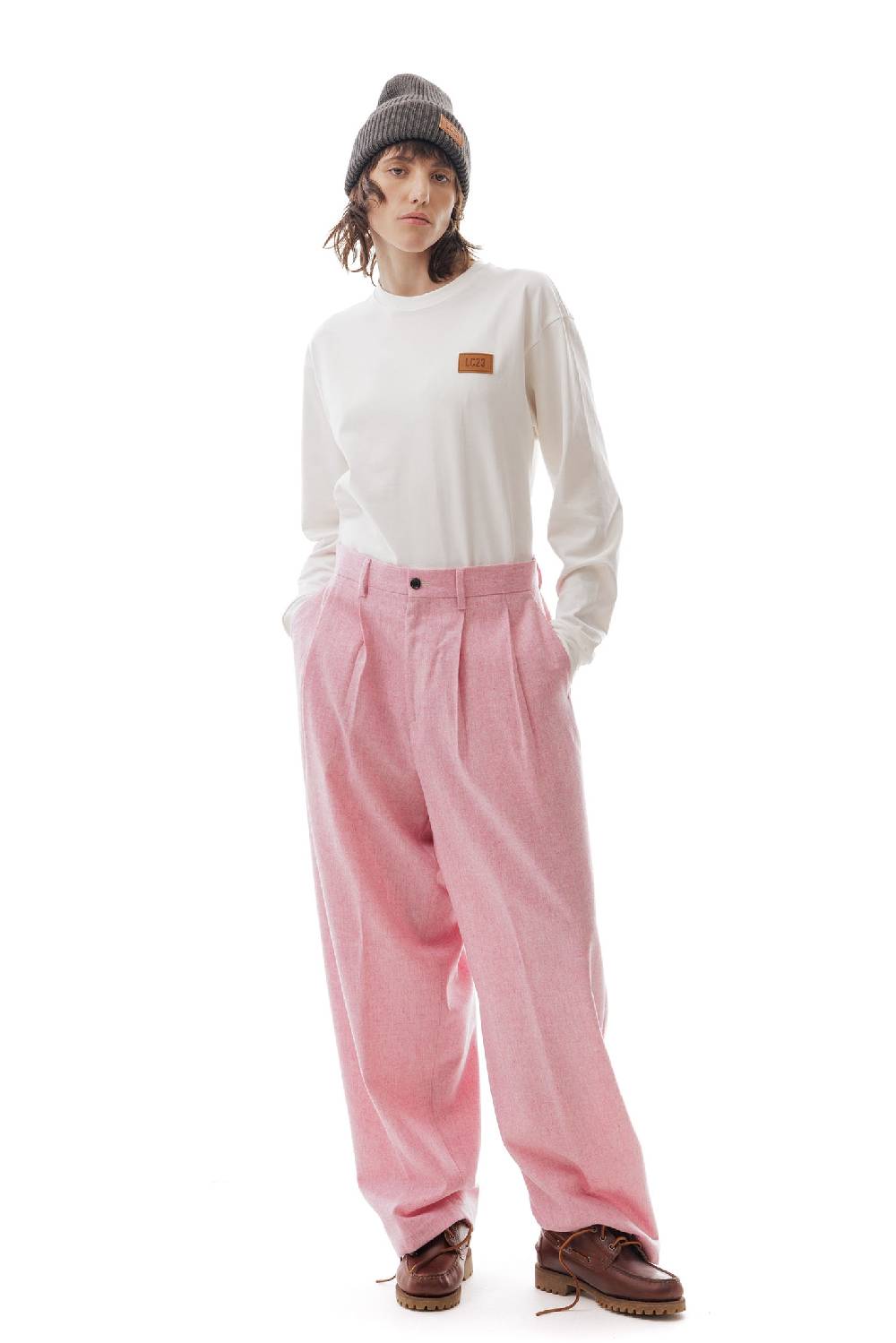 Lc23 Shetland Double Pence Trousers Pink Offerta