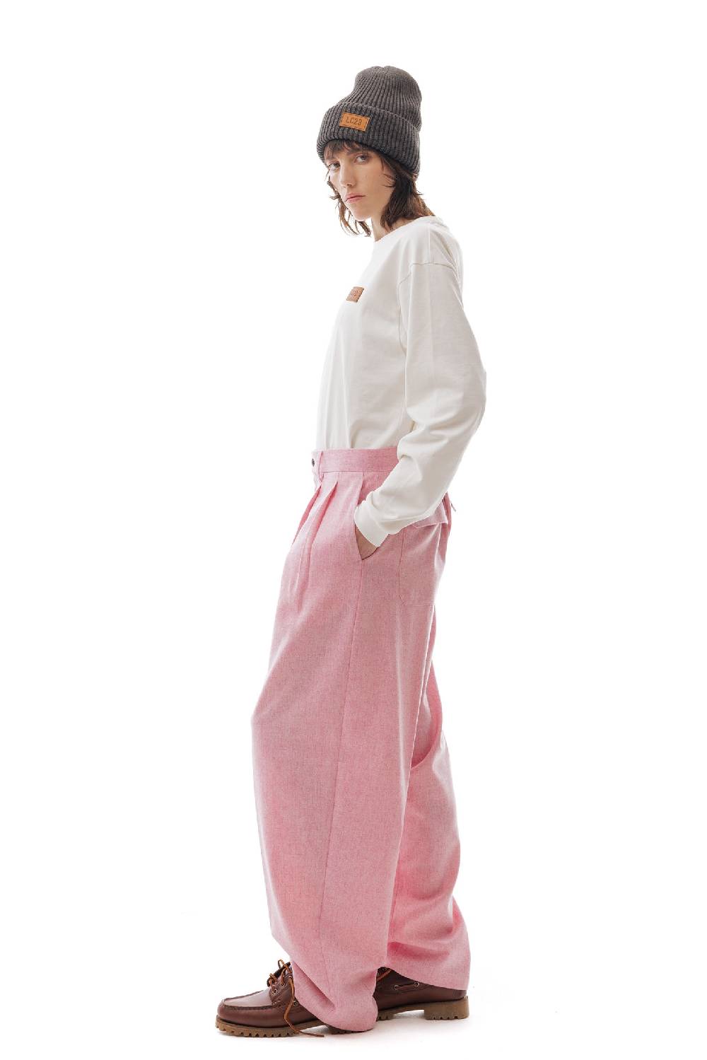 Lc23 Shetland Double Pence Trousers Pink Offerta