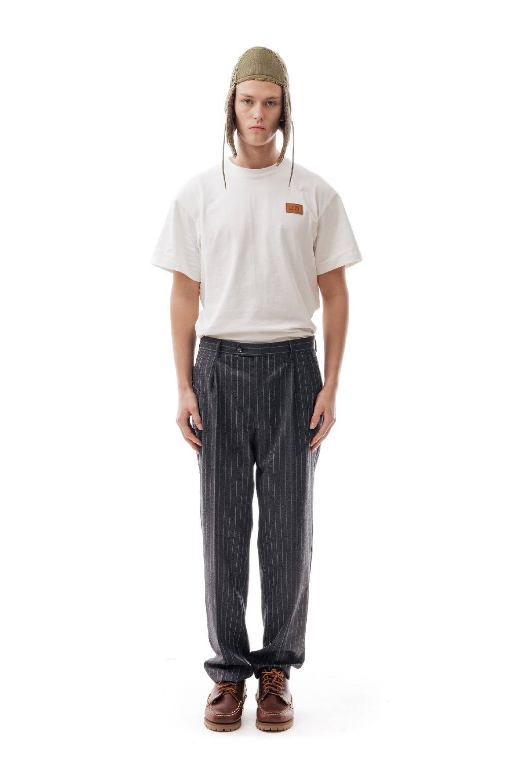 Lc23 Gessato Grey Trousers Vendita Calda