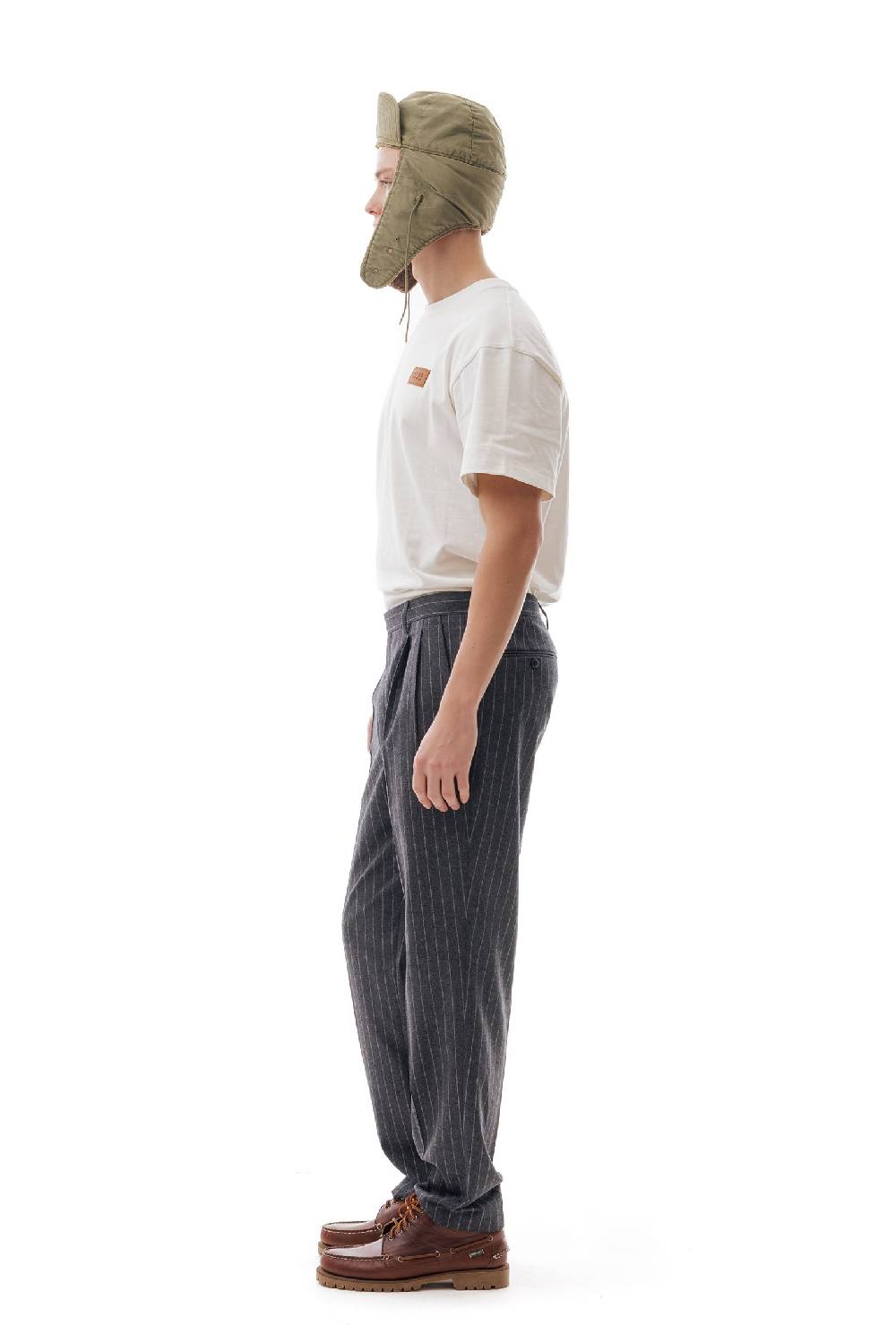 Lc23 Gessato Grey Trousers Vendita Calda