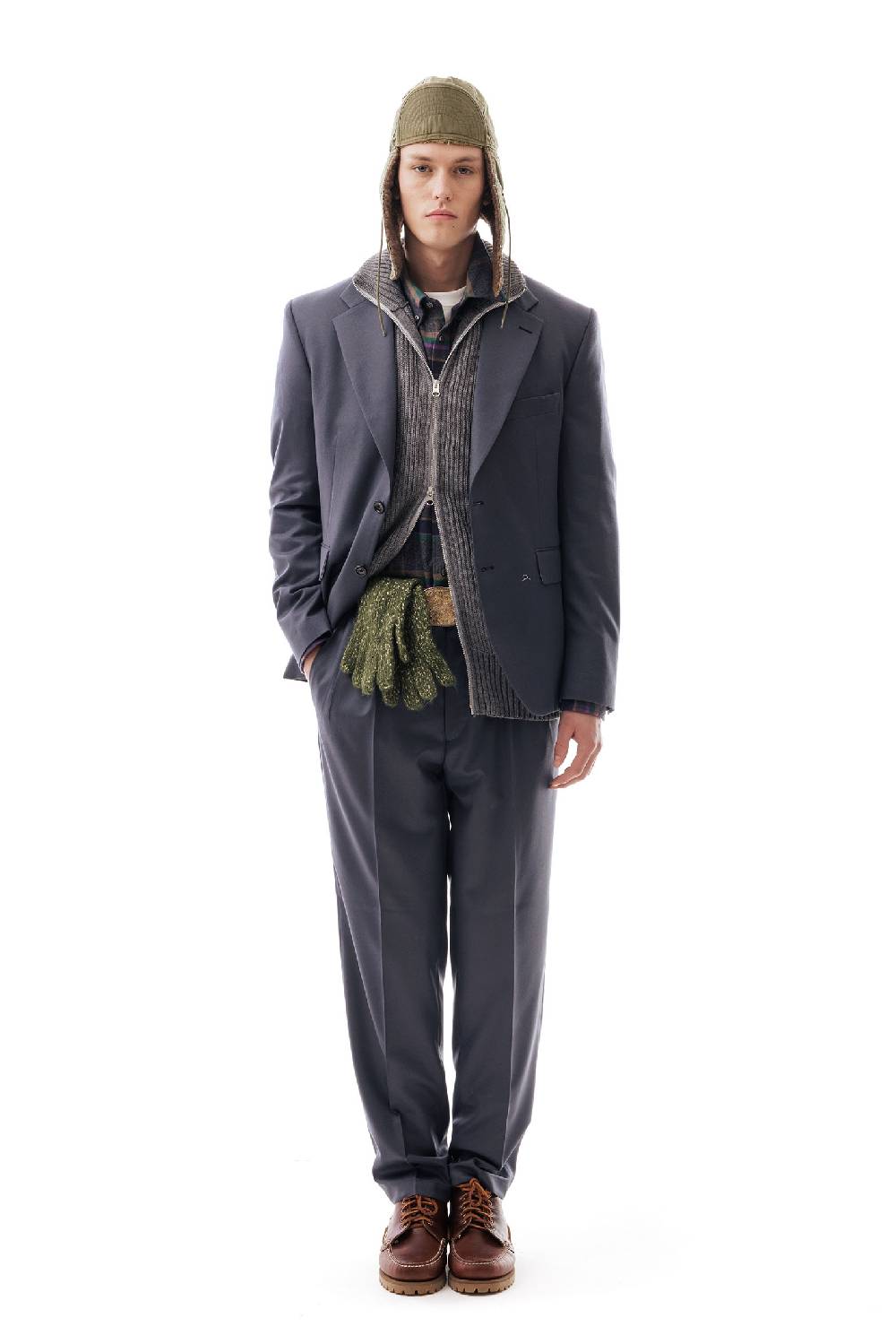 Lc23 Flannel Dark Grey Blazer Vendita Economica