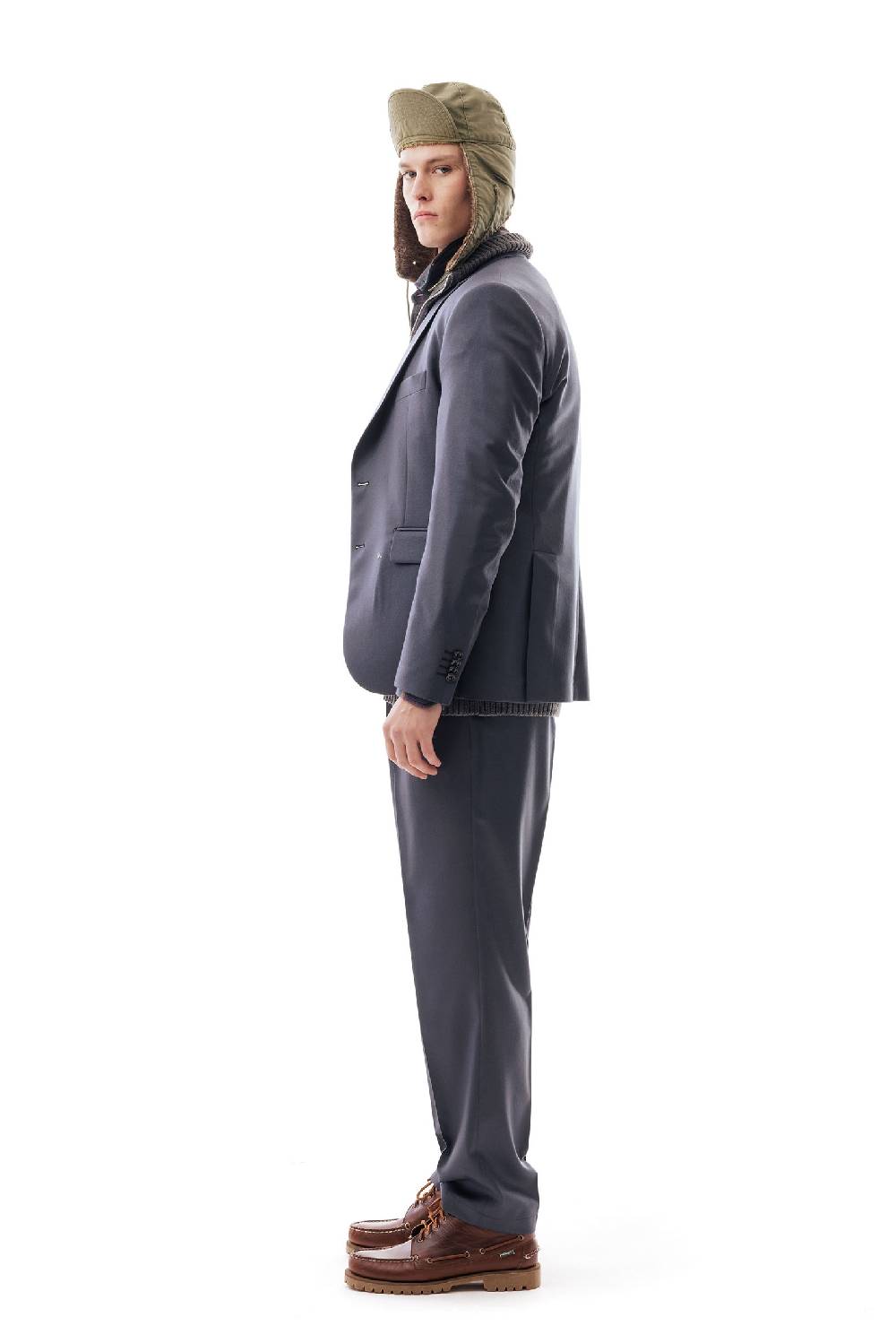 Lc23 Flannel Dark Grey Blazer Vendita Economica