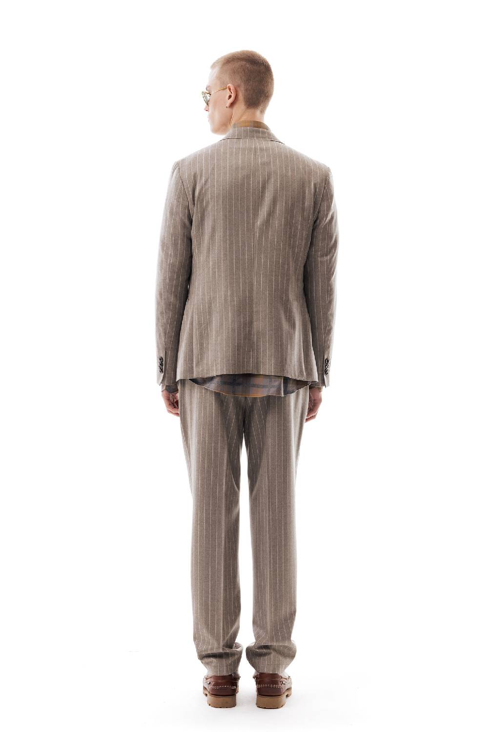 Lc23 Gessato Beige Blazer Vendite Flash