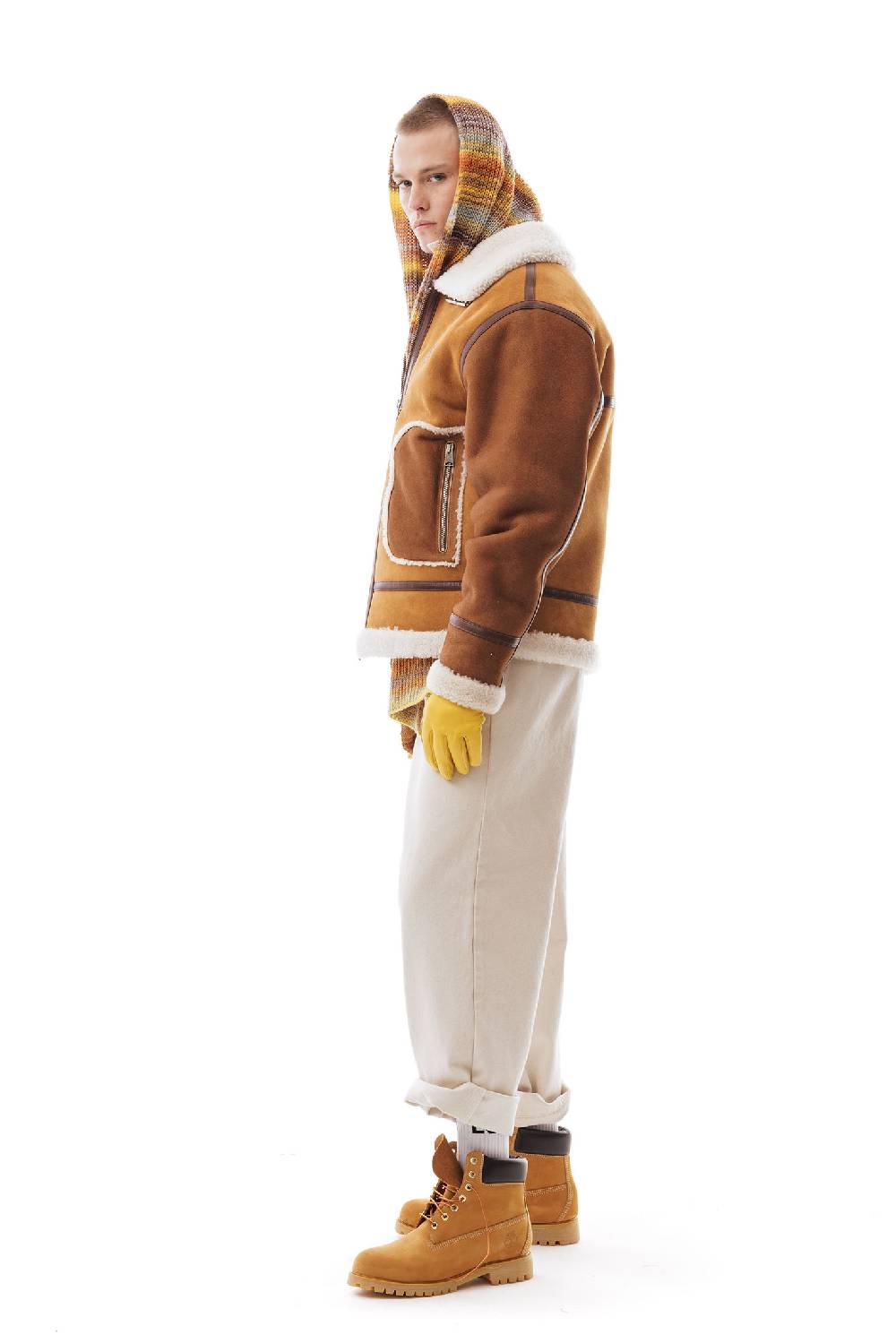 Lc23 Two-Tone Shearling Jacket In Saldo
