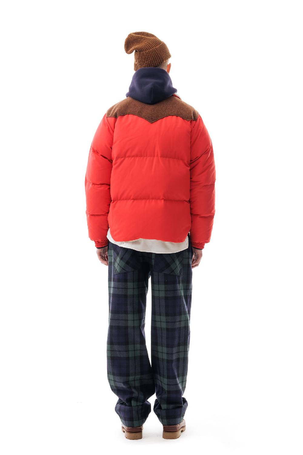 Lc23 Paneled Down Jacket Red Moda