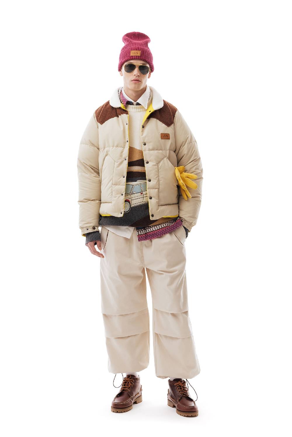Lc23 Paneled Down Jacket Beige 2025
