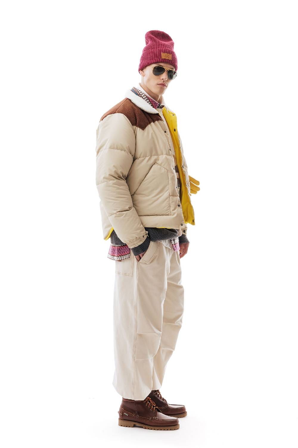 Lc23 Paneled Down Jacket Beige 2025