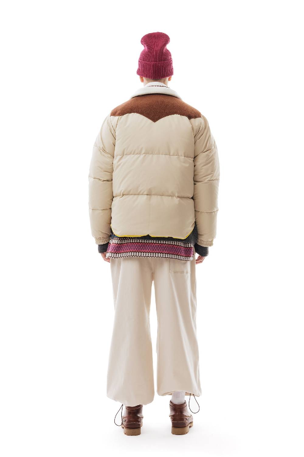Lc23 Paneled Down Jacket Beige 2025