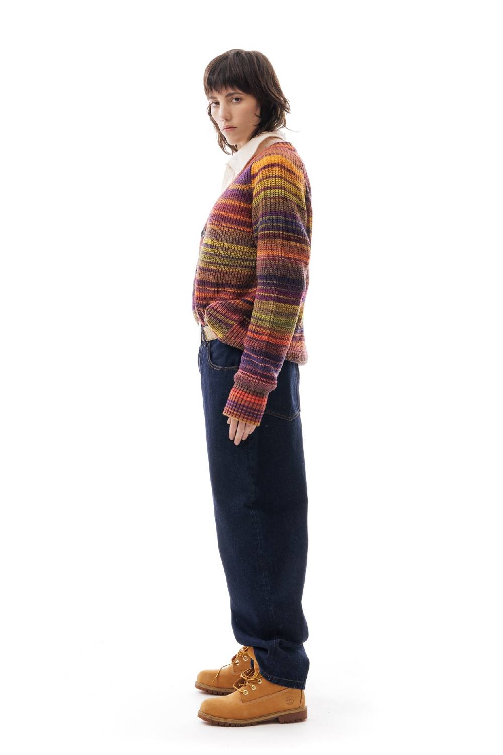 Lc23 Multicolor Cardigan Purple/Yellow Spedizione Gratuita