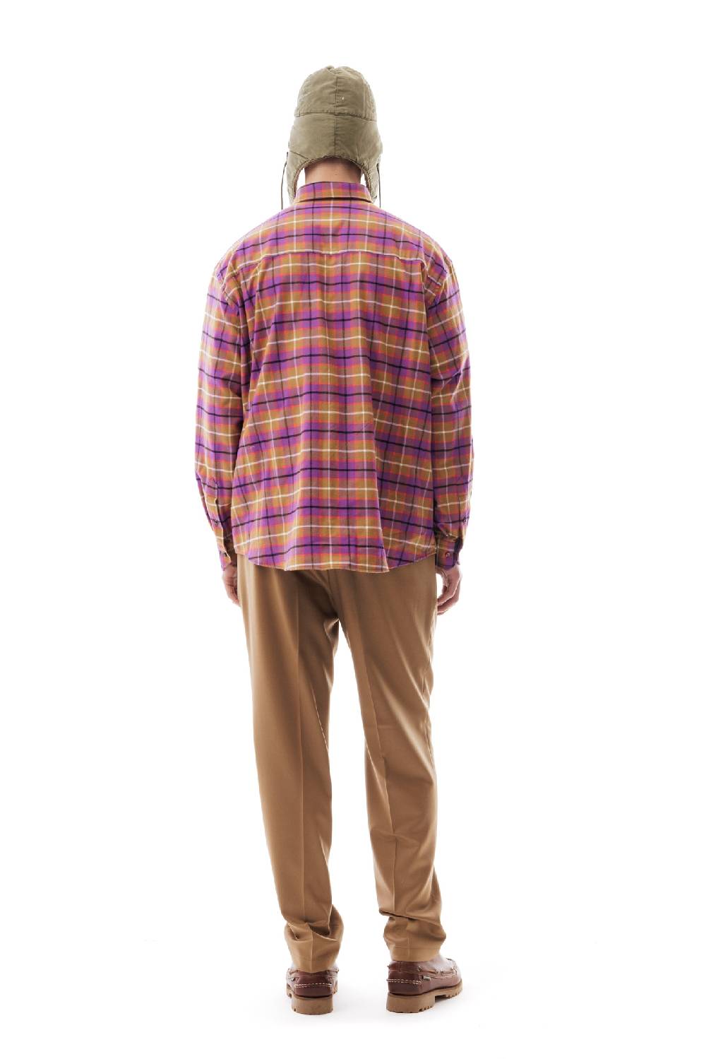 Lc23 Flannel Check Shirt Camel/Purple Sconto