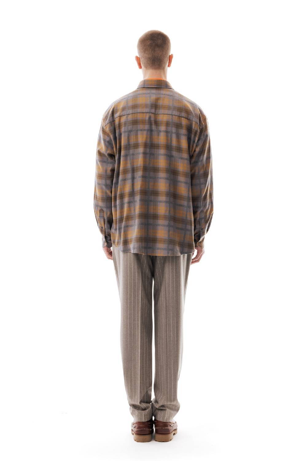 Lc23 Flannel Check Shirt Grey/Camel Offerta