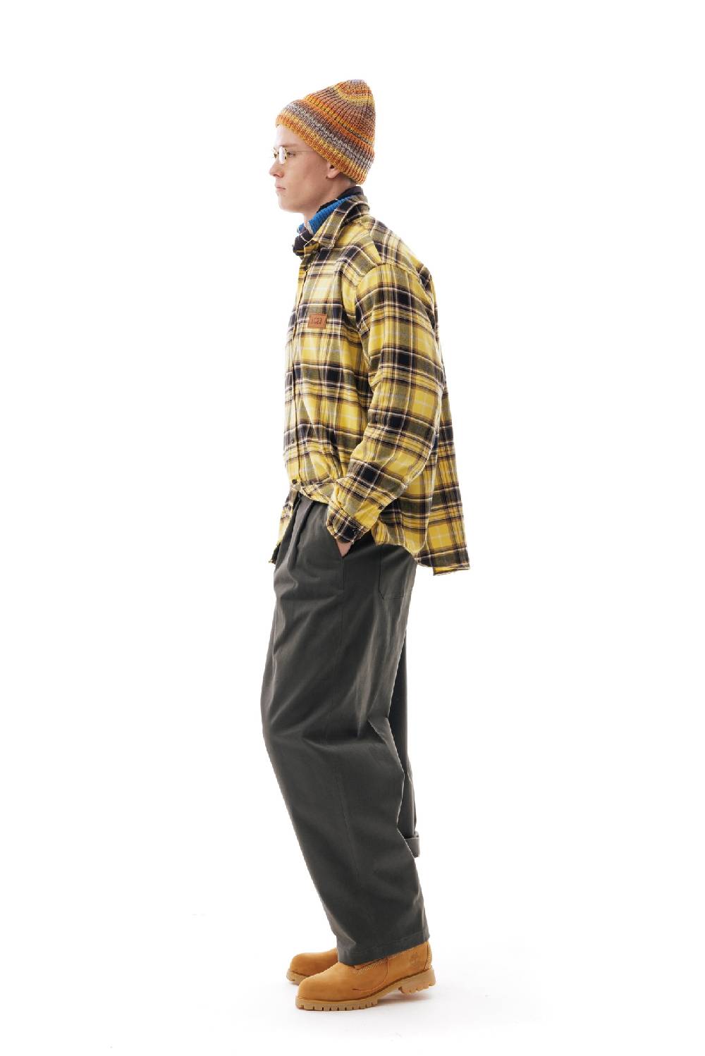 Lc23 Flannel Check Shirt Yellow/Grey Online