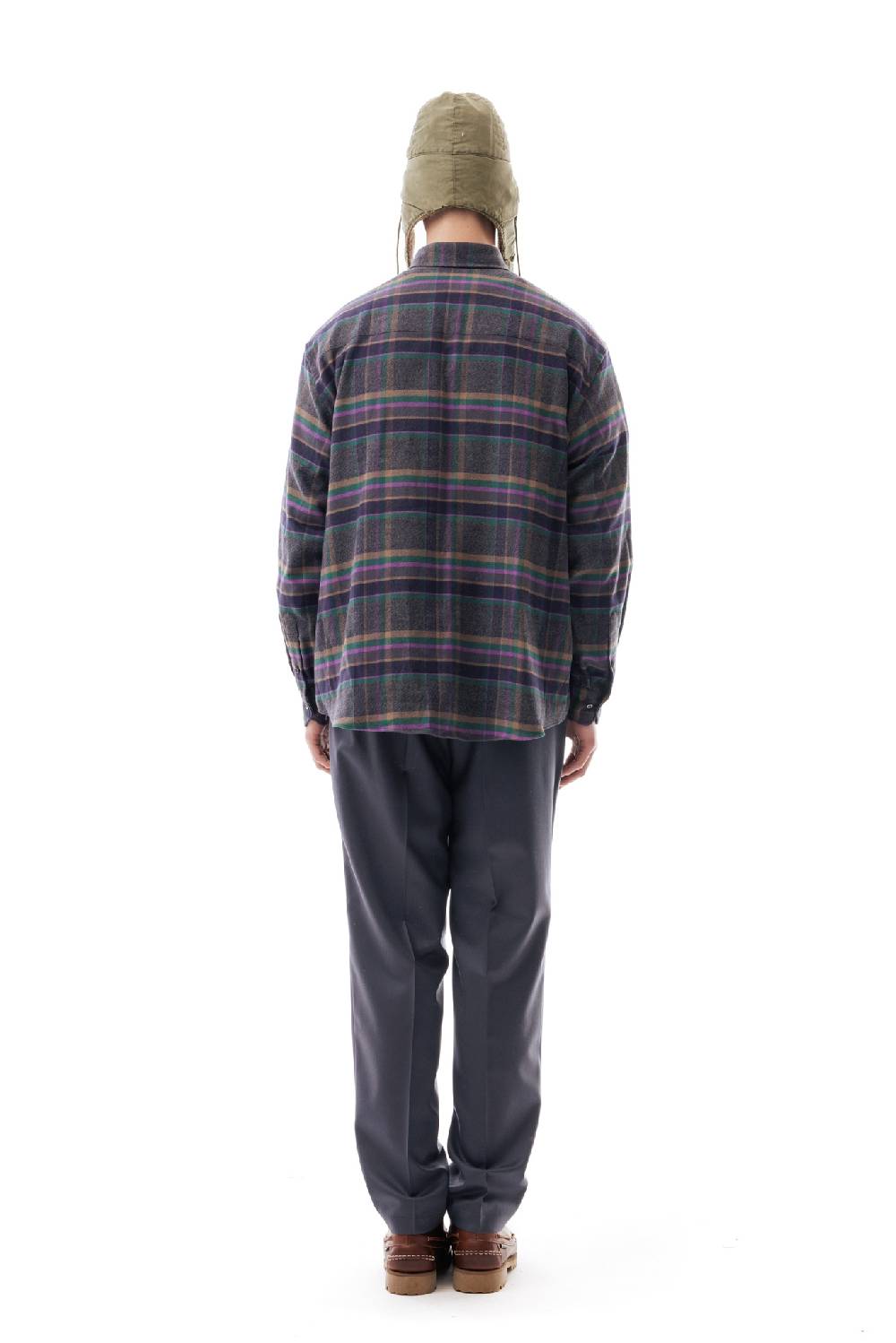 Lc23 Flannel Check Shirt Grey/Purple Outlet