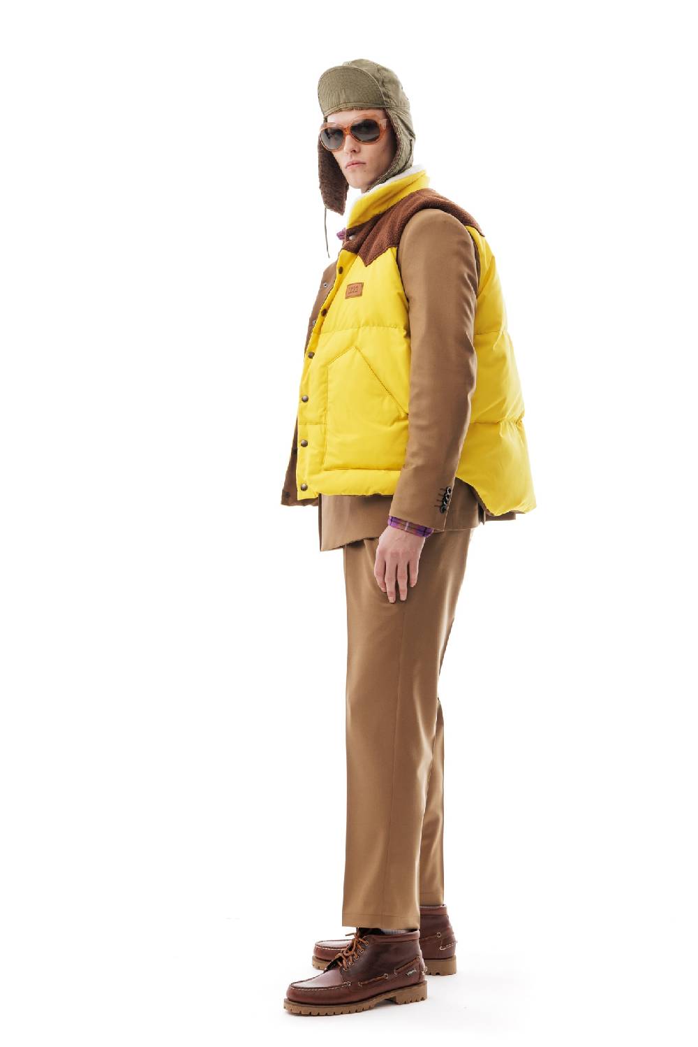 Lc23 Paneled Down Vest Yellow Saldi