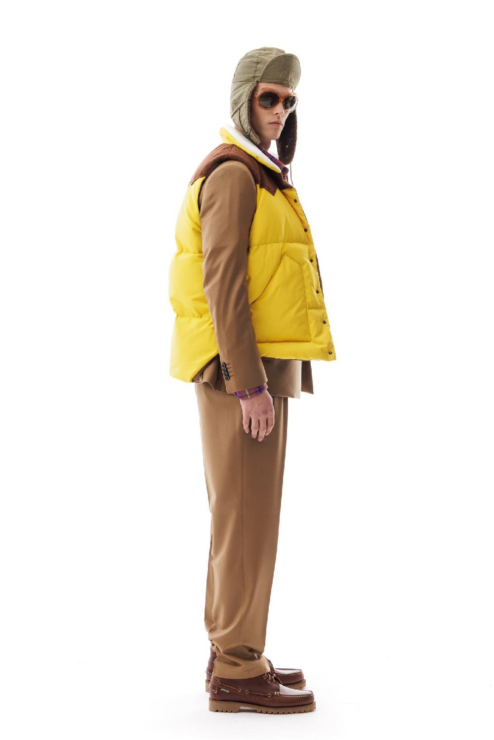 Lc23 Paneled Down Vest Yellow Saldi