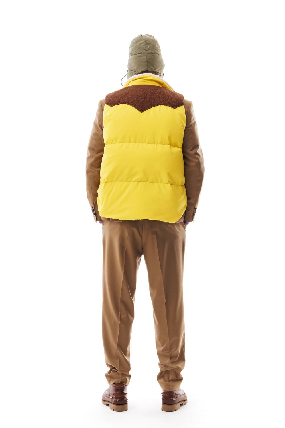 Lc23 Paneled Down Vest Yellow Saldi