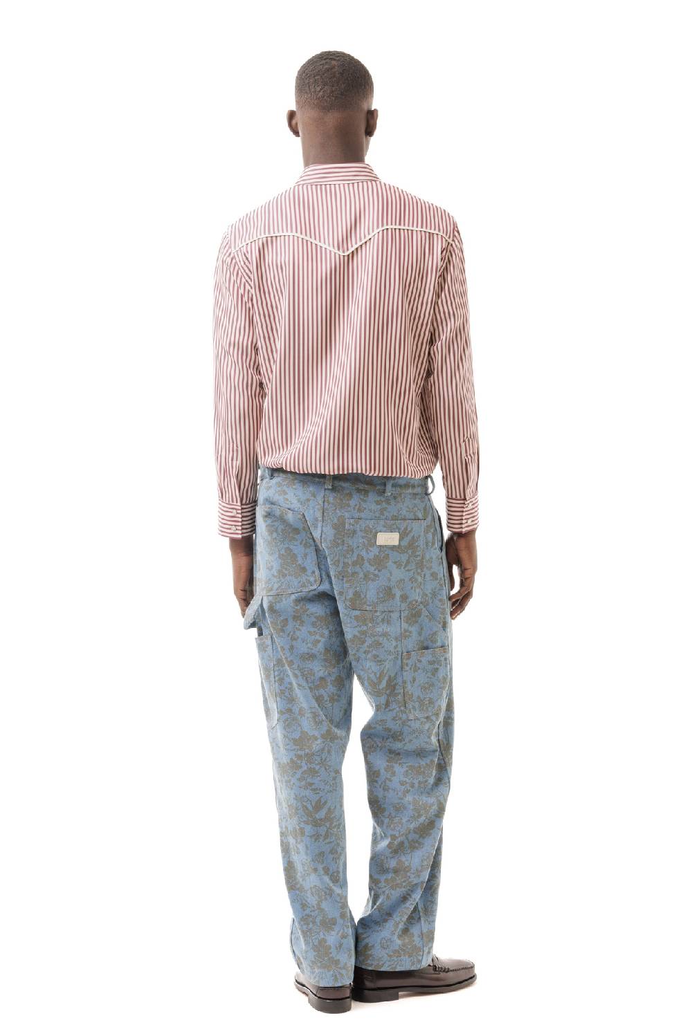 Lc23 Stripes Western Shirt Bordeaux Nuova