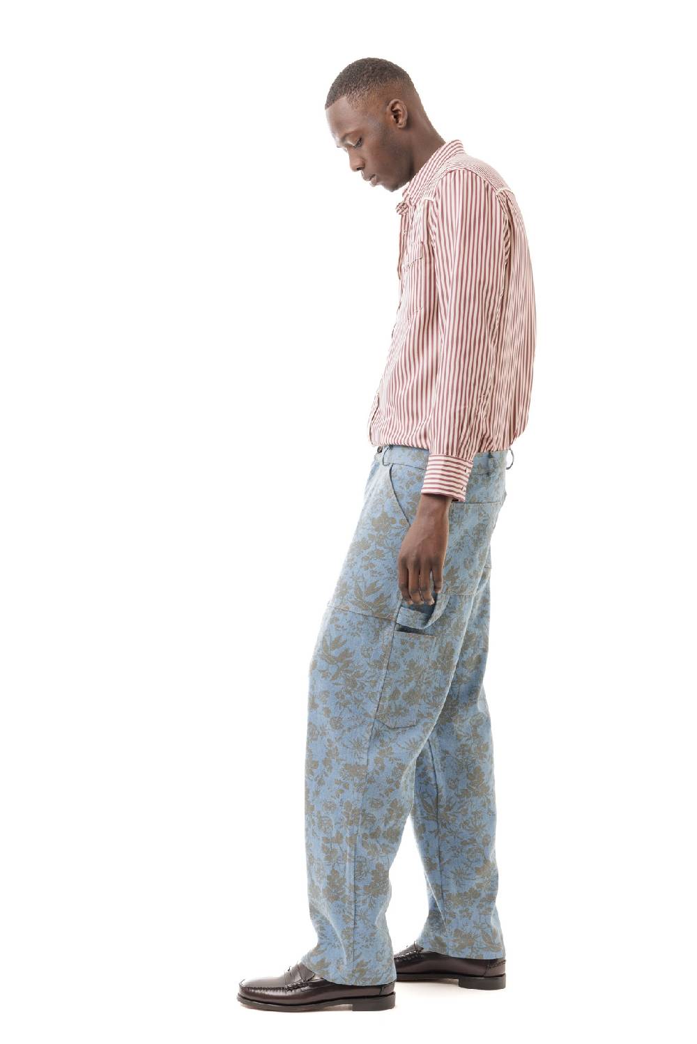 Lc23 Stripes Western Shirt Bordeaux Nuova