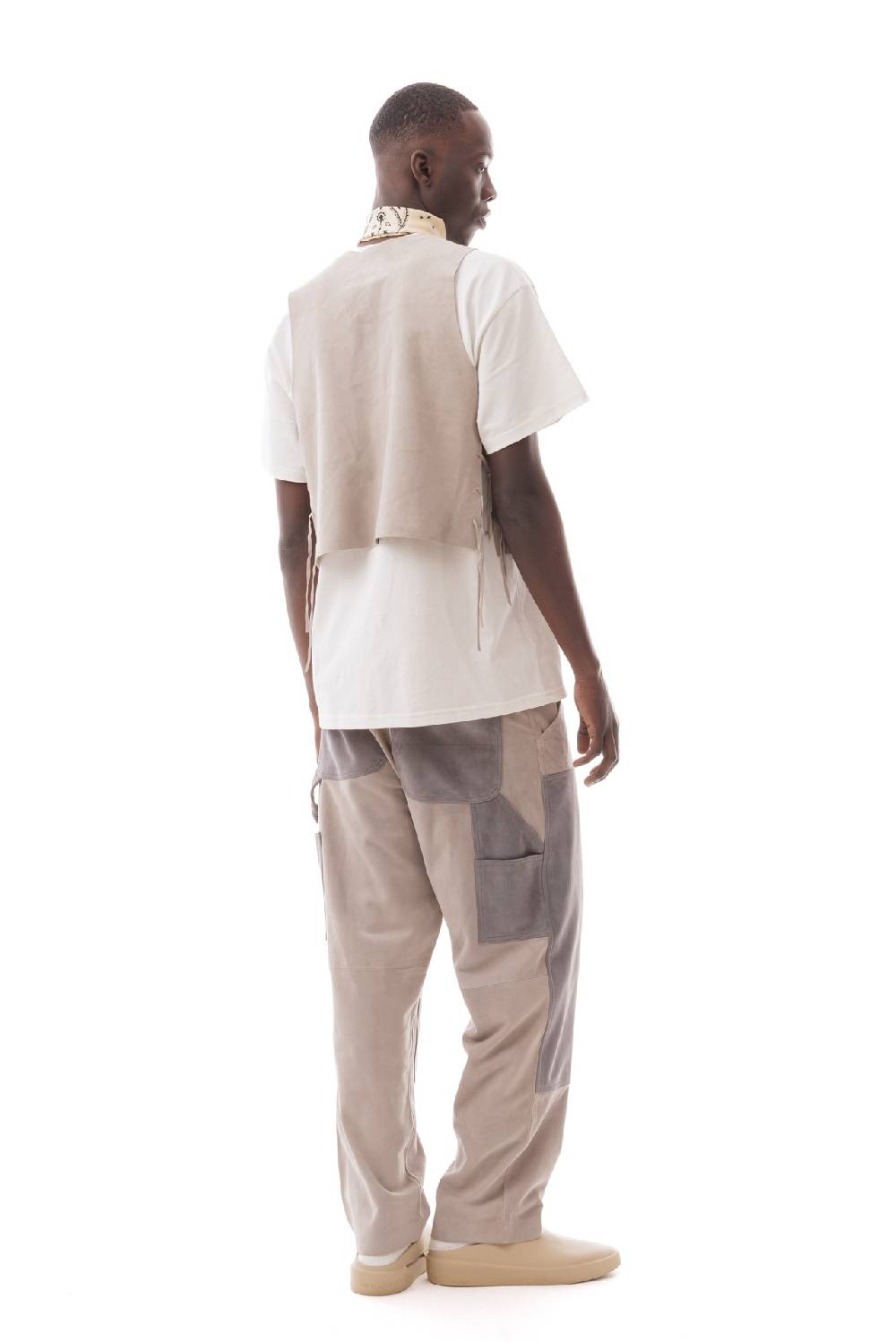 Lc23 Multipatch Suede Vest Grey In Linea