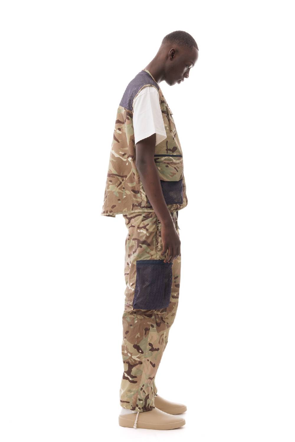 Lc23 Nylon Multipocket Camo Vest Vendita