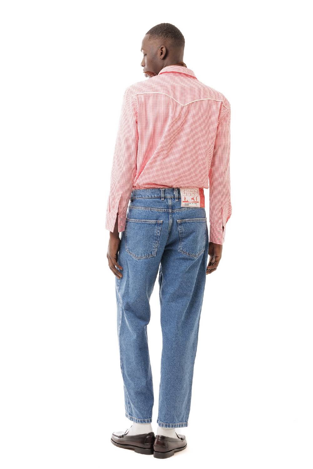 Lc23 Vichy Western Shirt Red Promozione Limitata