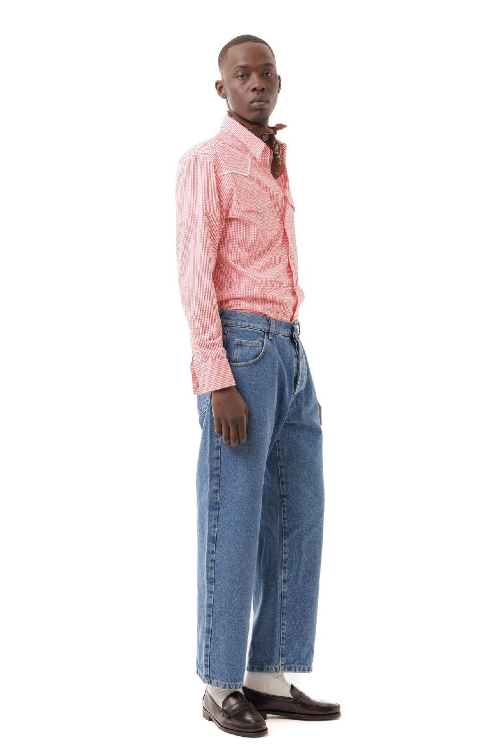 Lc23 Vichy Western Shirt Red Promozione Limitata