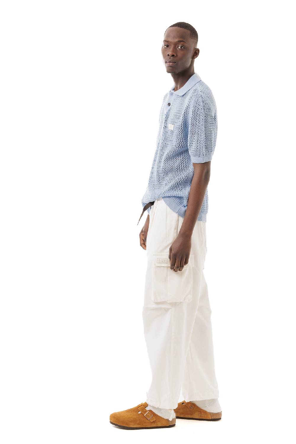 Lc23 Perforated Polo Pale Blue Online
