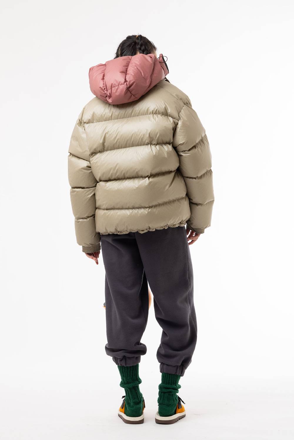 Lc23 Multipocket Down Jacket Beige/Pink Saldi Di Fabbrica
