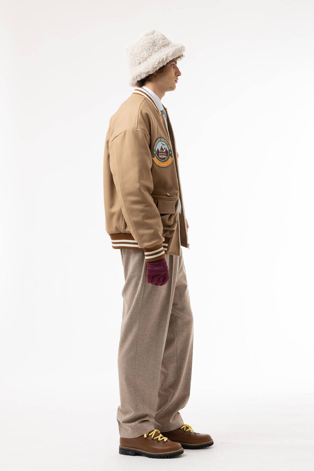 Lc23 Multipocket Varsity jacket Camel Negozio