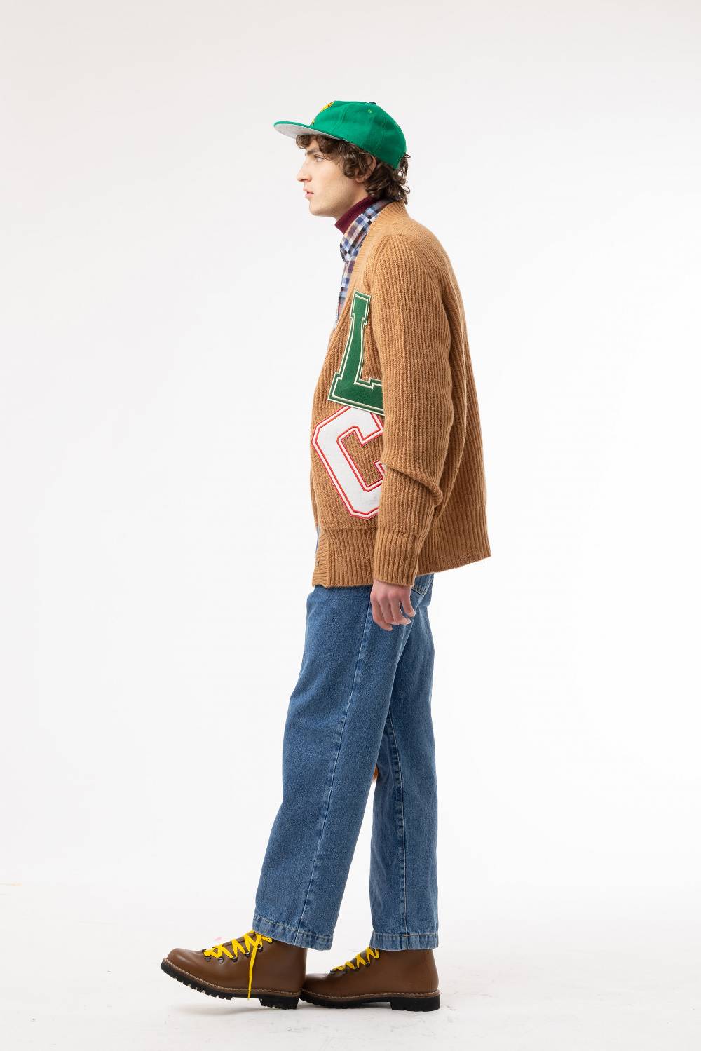 Lc23 Patch Cardigan Camel In Linea