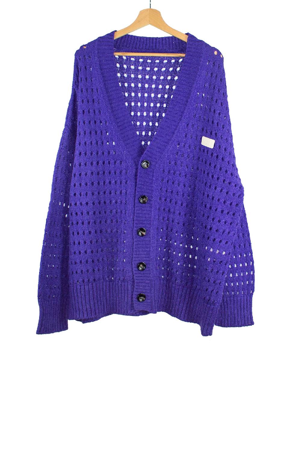 Lc23 Perforated Cardigan Purple Qualità