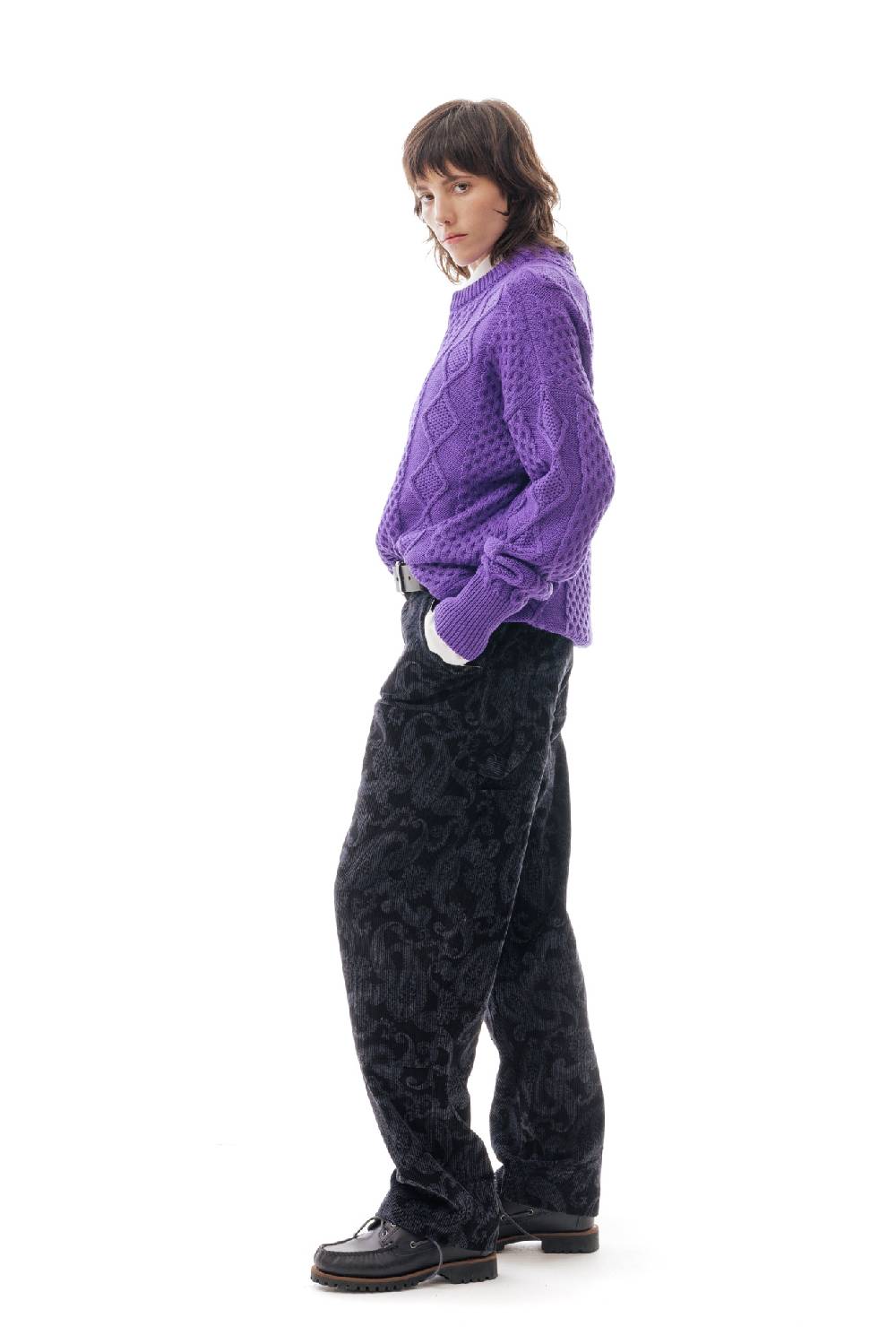 Lc23 Irish Knit Sweater Purple Vendita