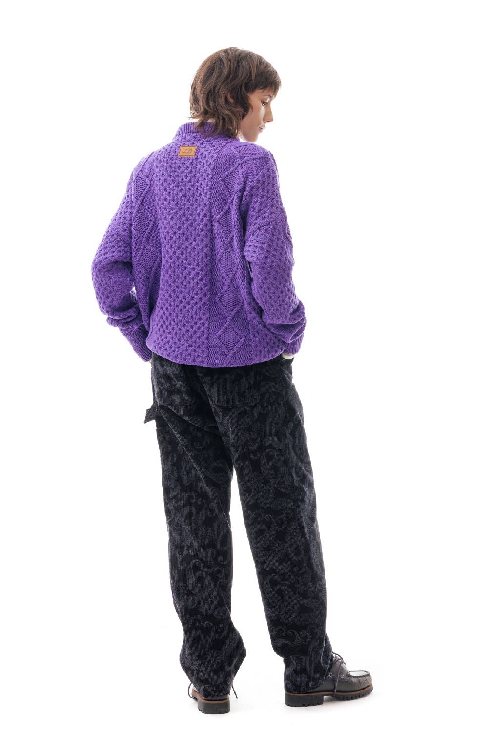 Lc23 Irish Knit Sweater Purple Vendita