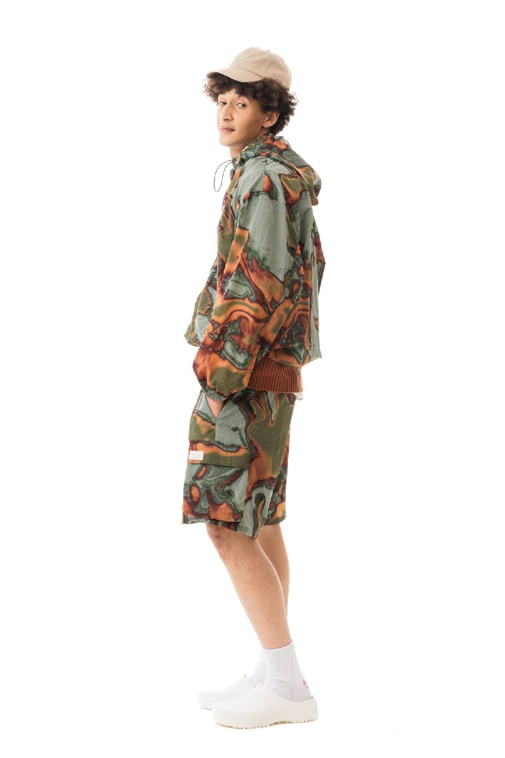 Lc23 Printed Nylon Jacket In Vendita