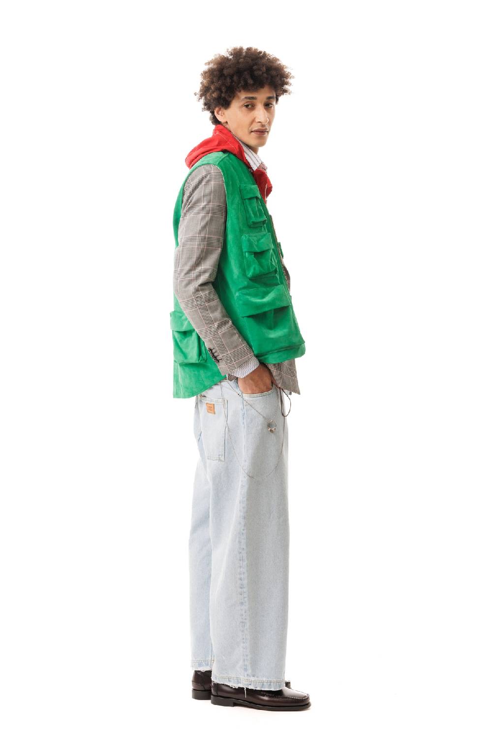 Lc23 Multipocket Suede Vest Green Hotsell