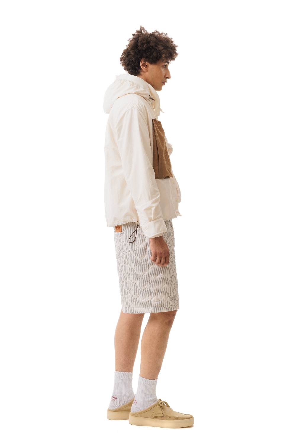 Lc23 Nylon Shirt Cream-Brown In Vendita