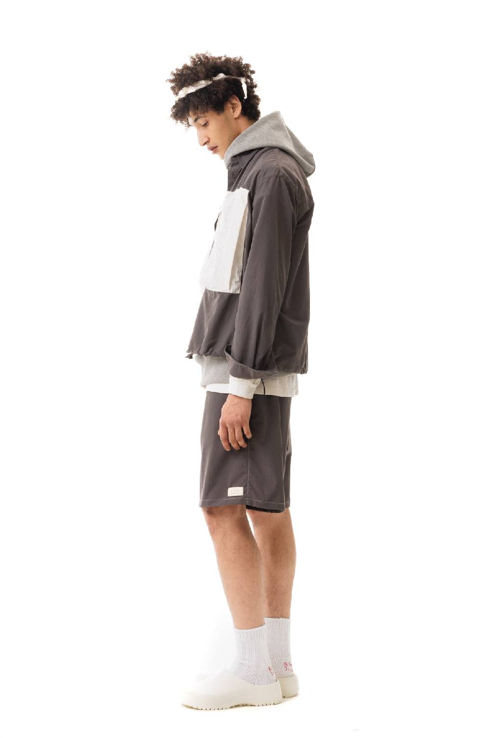 Lc23 Nylon Shirt Grey-Cream Vendita Economica
