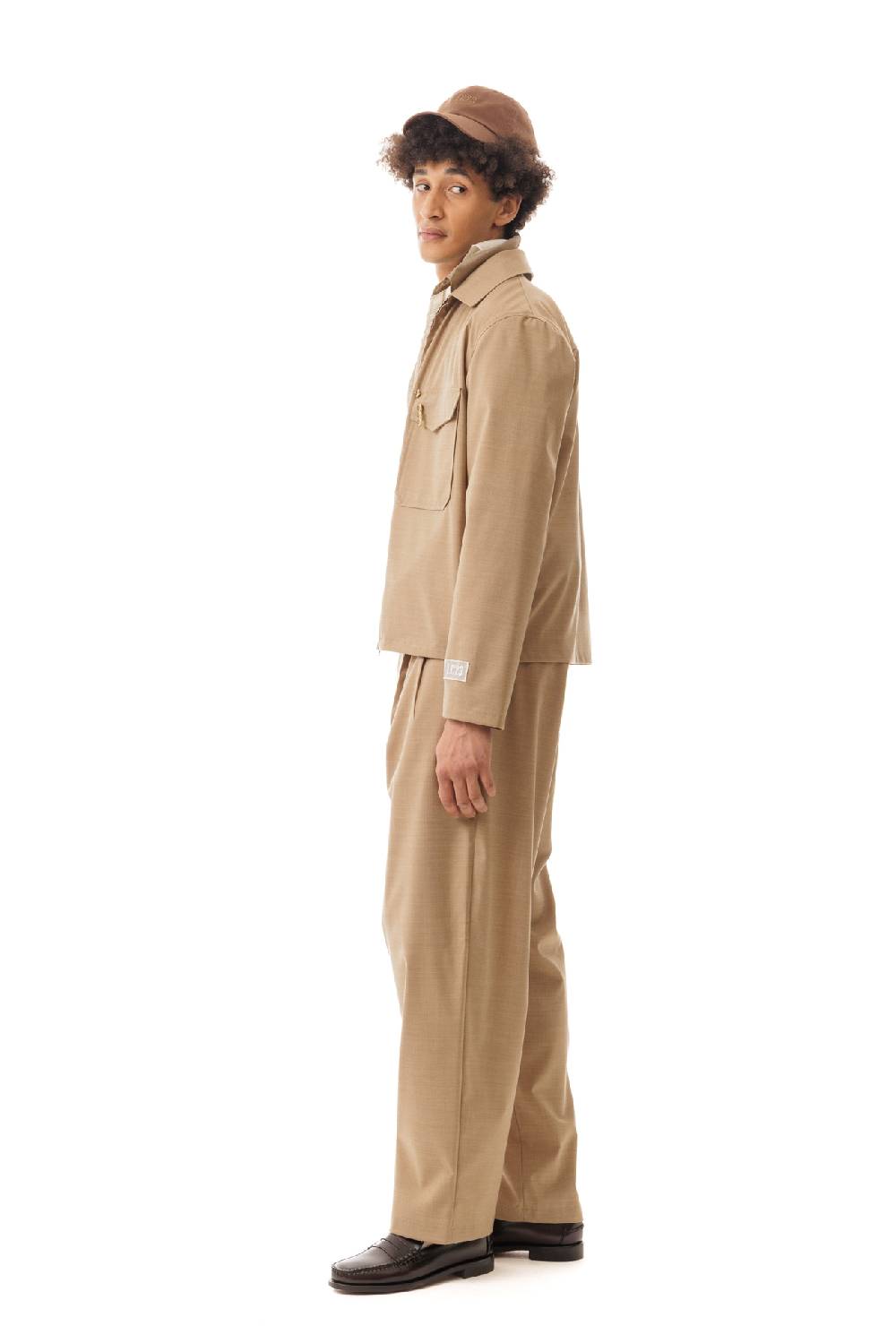Lc23 Nylon-Wool Overshirt Camel Moda