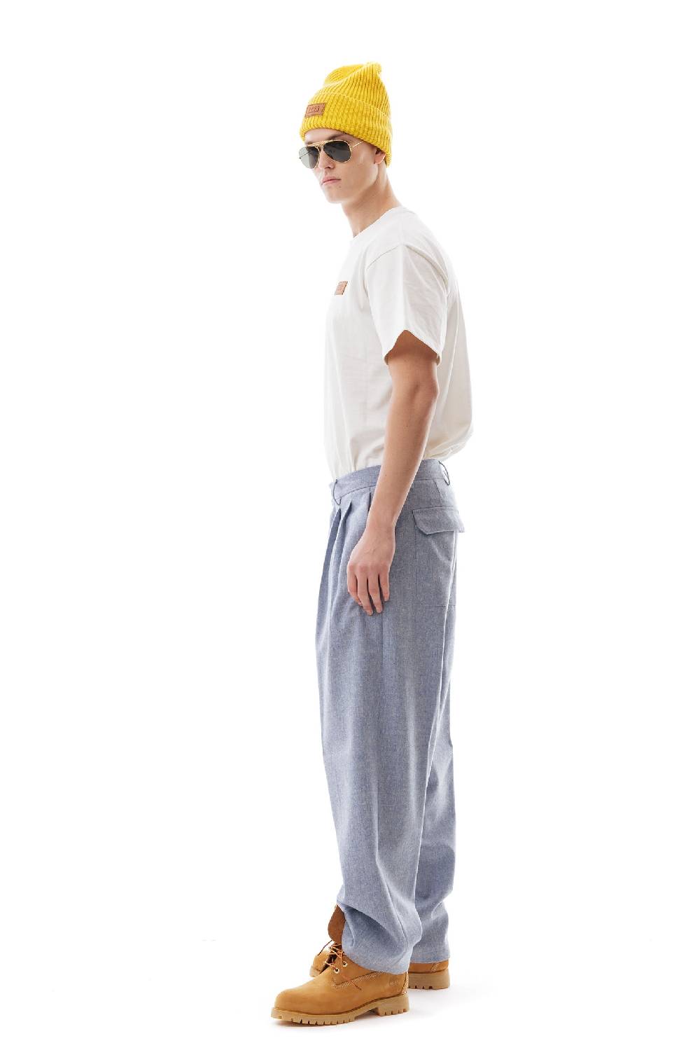 Lc23 Shetland Double Pence Trousers Blue Negozi Online