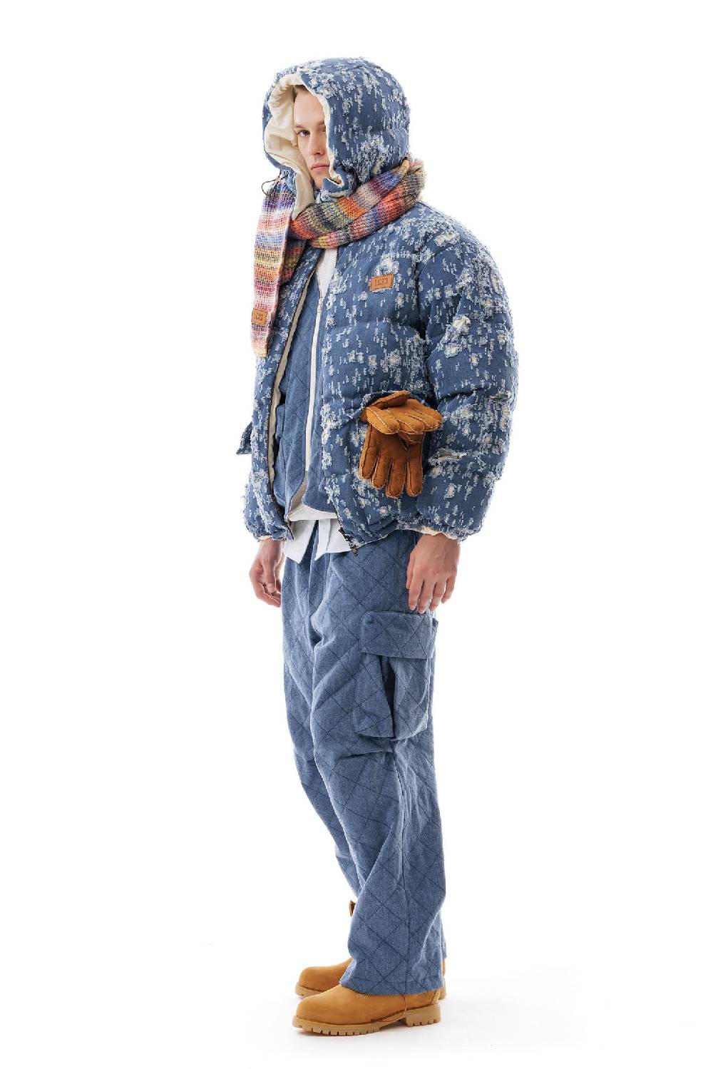 Lc23 Ripped Denim Down Jacket Affare Del Giorno