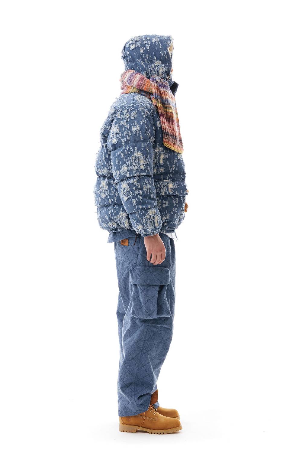 Lc23 Ripped Denim Down Jacket Affare Del Giorno