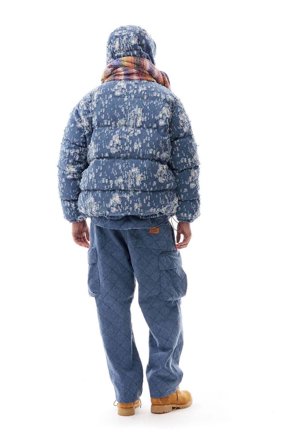 Lc23 Ripped Denim Down Jacket Affare Del Giorno