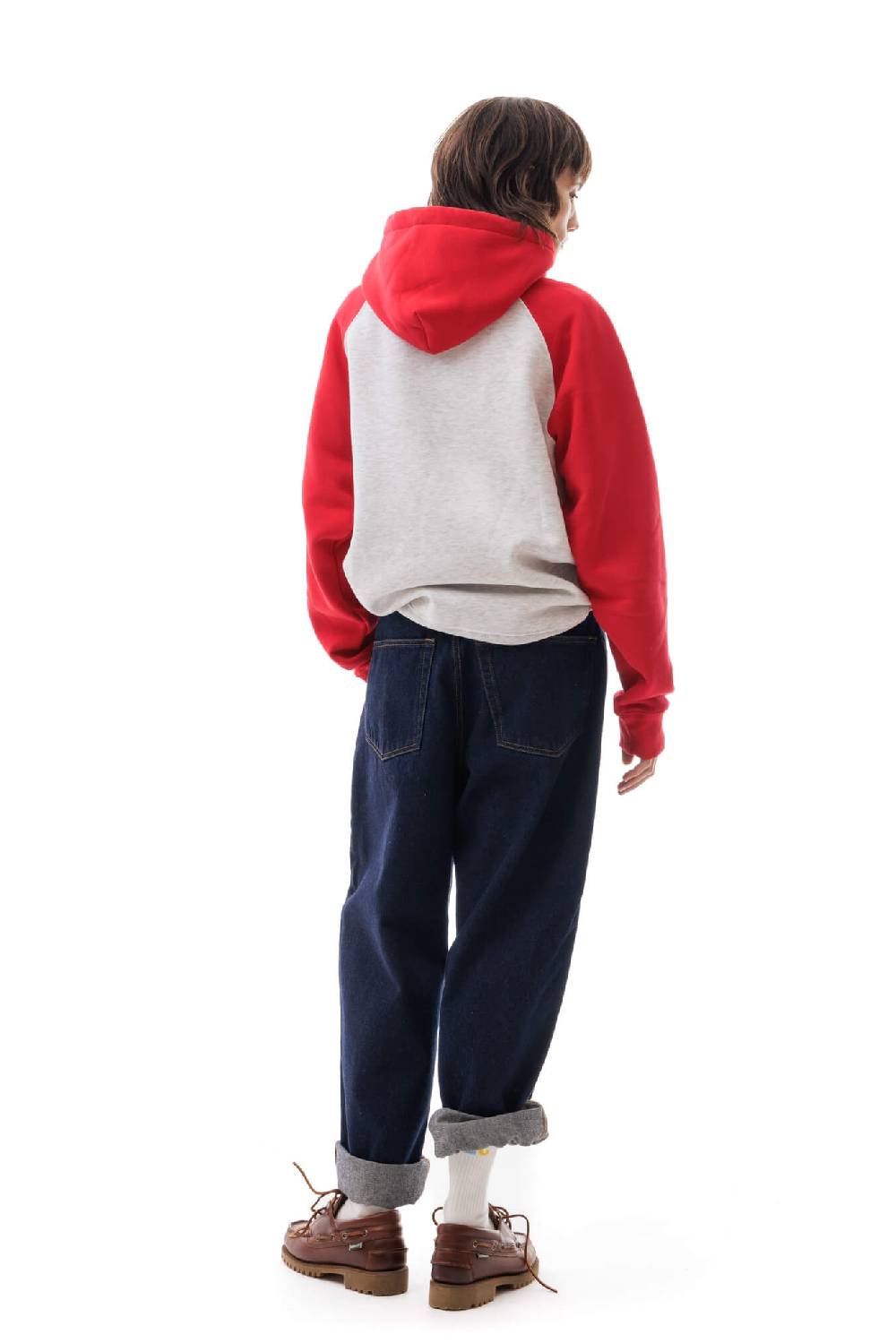 Lc23 Bicolor Hoodie Grey/Red Sottocosto