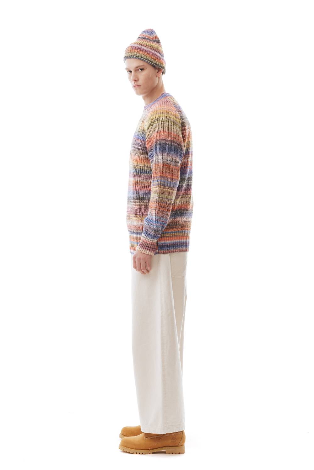 Lc23 Multicolor Sweater Cream/Blue/Pink Offerta