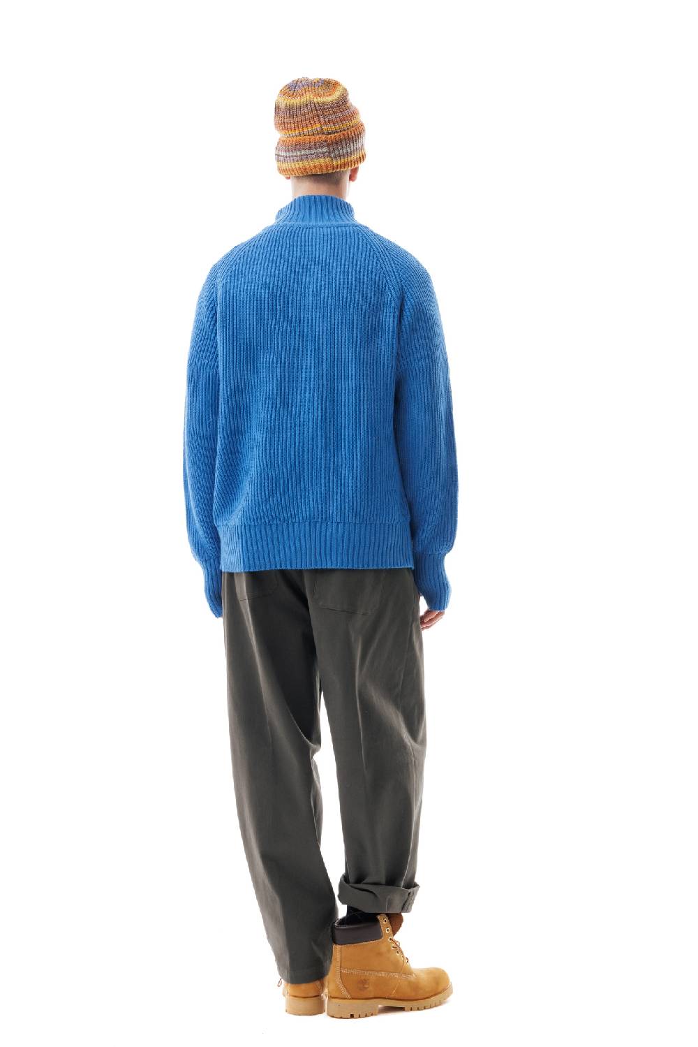 Lc23 English Knit Zip Sweater Blue Economico