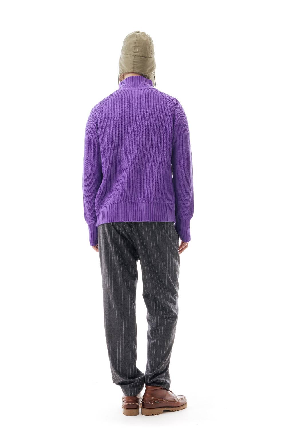 Lc23 English Knit Zip Sweater Purple Outlet