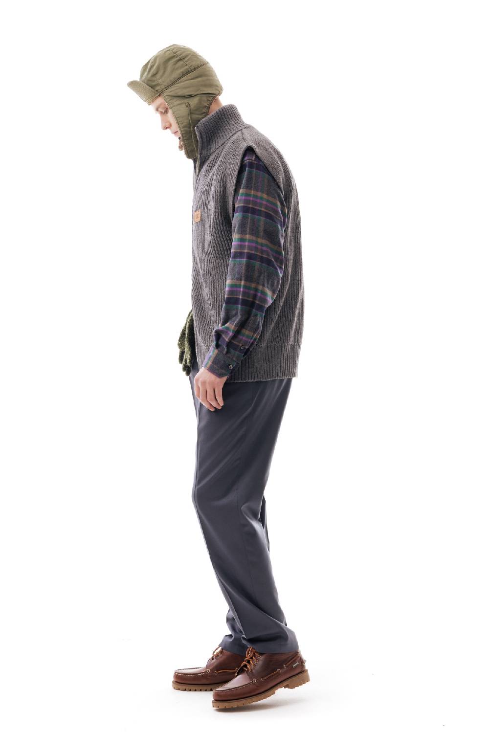 Lc23 English Knit Zip Vest Grey Hotsell