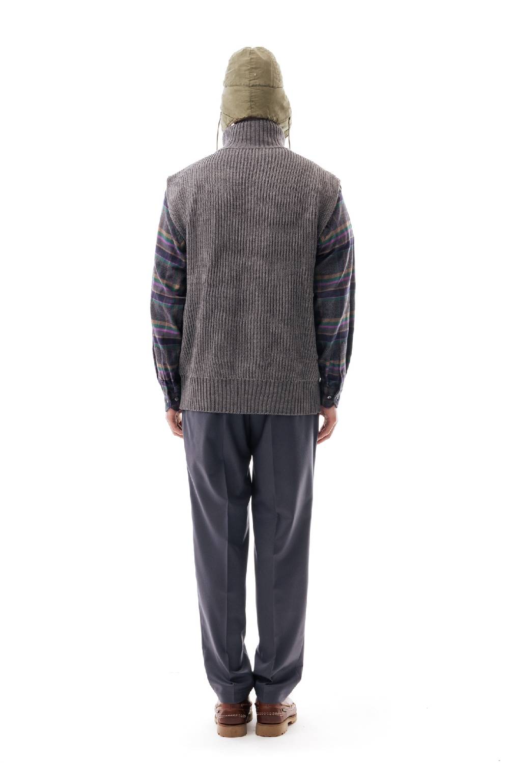 Lc23 English Knit Zip Vest Grey Hotsell
