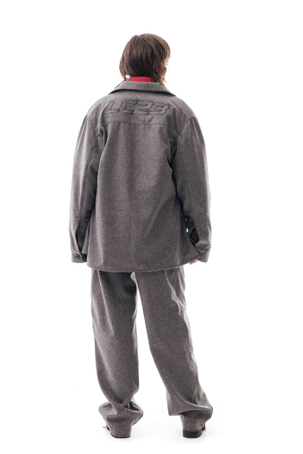 Lc23 WR Wool Overshirt Grey Saldi Di Fabbrica