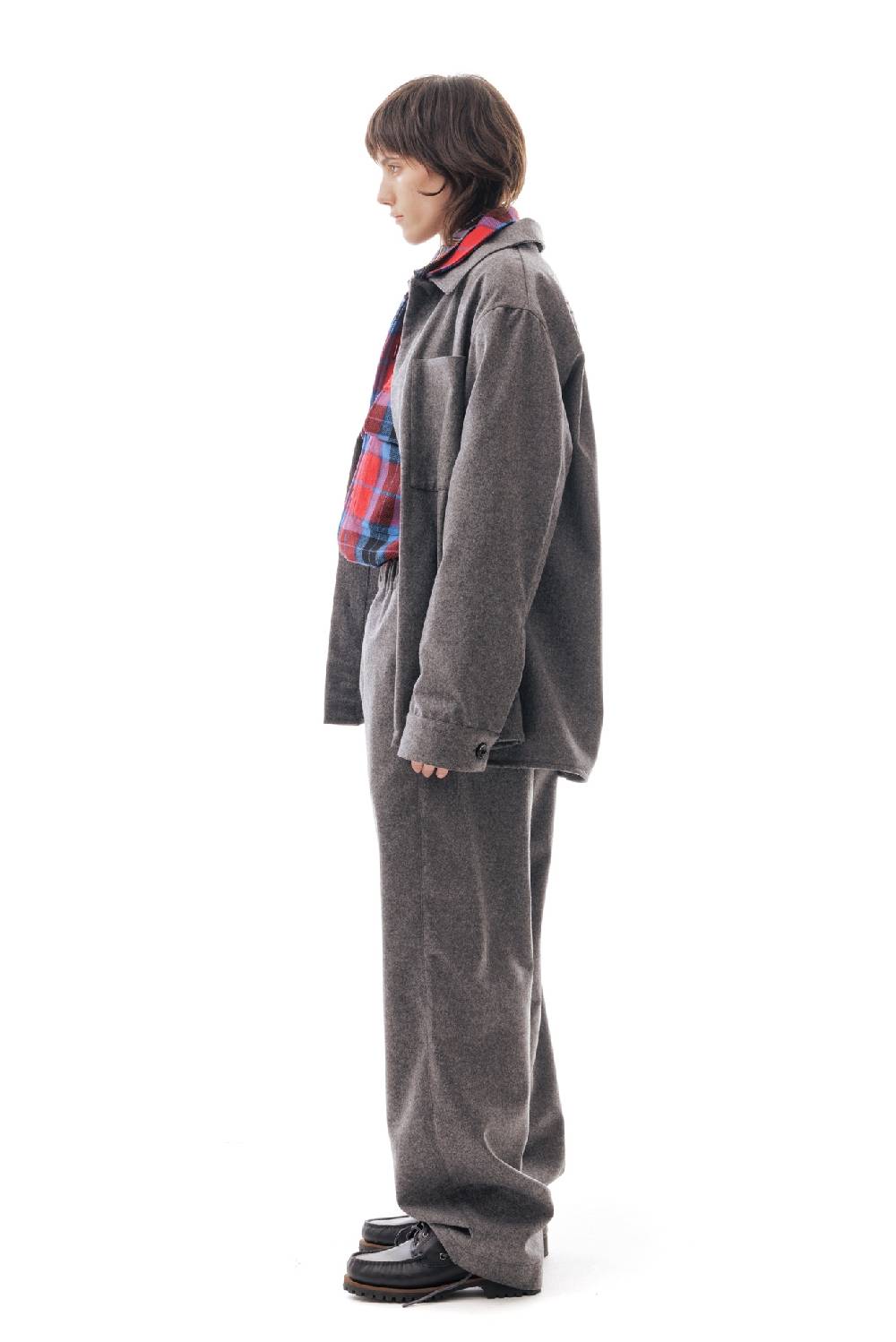 Lc23 WR Wool Overshirt Grey Saldi Di Fabbrica